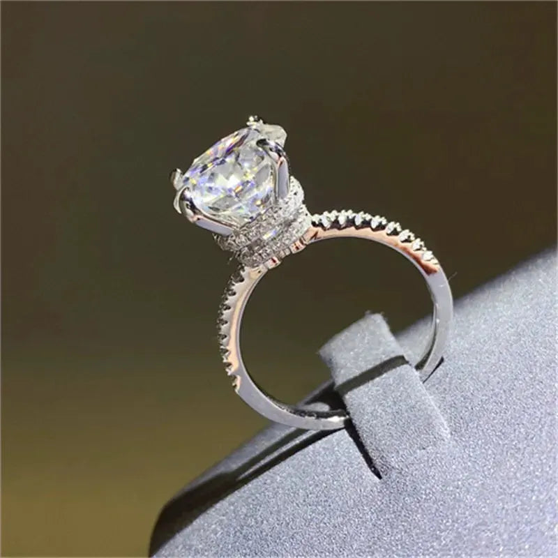 5 Carat Moissanite 925 Sterling Silver Ring by Partner Label