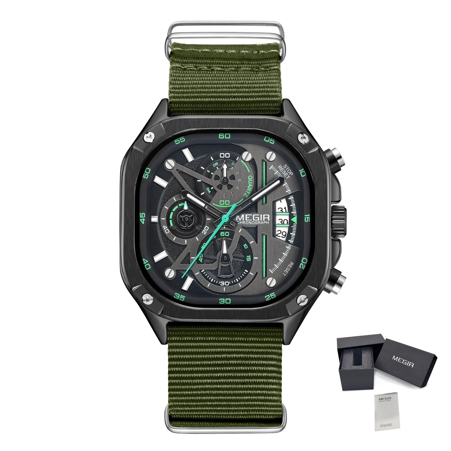 MEGIR Sports Military Watches for Men Luxury Business Casual Wristwatches Waterproof Date Clock Chronograph Reloj Hombre 2217 by MEGIR WATCH GROUP