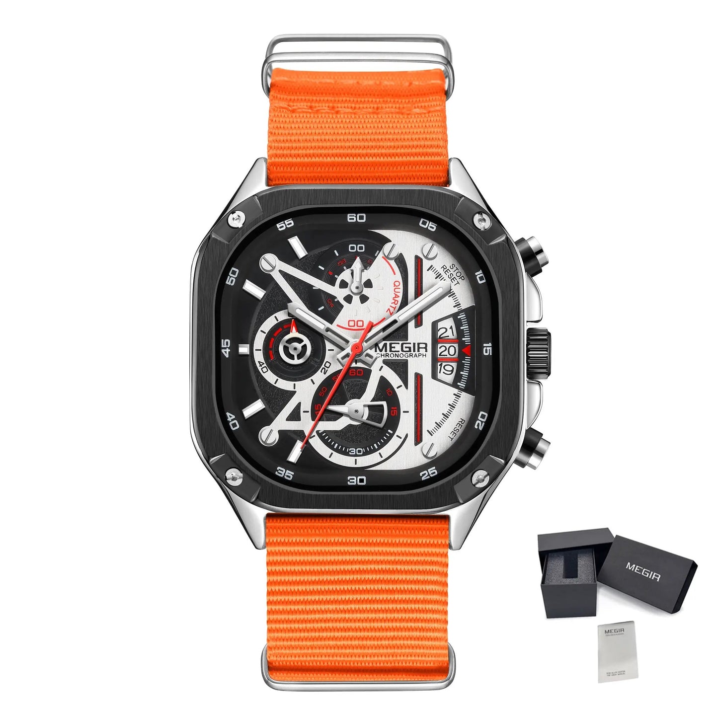 MEGIR Sports Military Watches for Men Luxury Business Casual Wristwatches Waterproof Date Clock Chronograph Reloj Hombre 2217 by MEGIR WATCH GROUP
