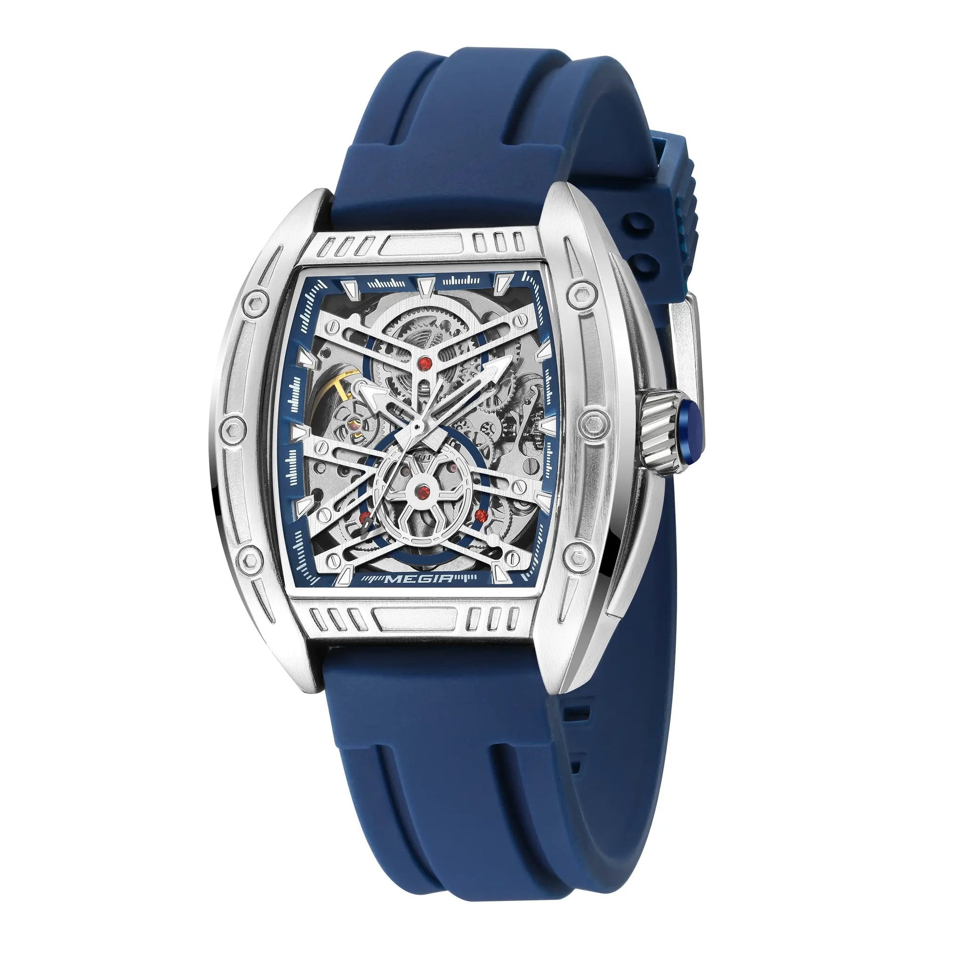 MEGIR Original Luxury Sport Watch for Men Silicone Band Automatic Mechanical Movement WristWatches Luminous Clock Reloj Hombre 8601 by MEGIR WATCH GROUP
