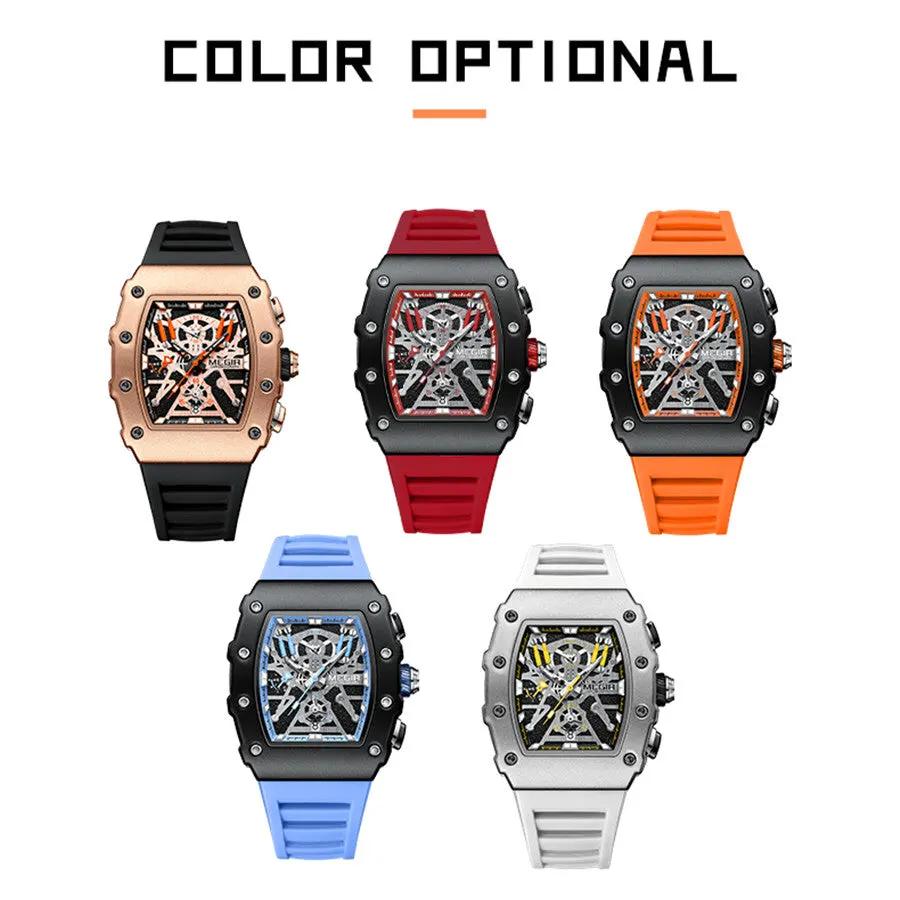 MEGIR Luxury Outdoor Sport Wristwatch for Men Silicone Waterproof Watches Quartz Military Watch Male Clock Chronograph 2218 by MEGIR WATCH GROUP