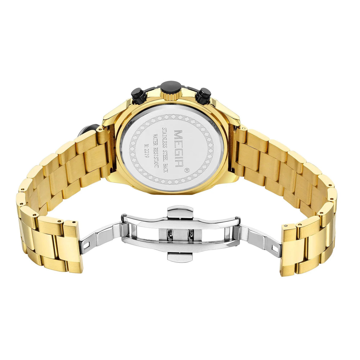 MEGIR Watch Top Brand Luxury Business Quartz Watches Chronograph Stainless Steel Calendar Luminous Clock WristWatch Montre Homme 2219 by MEGIR WATCH GROUP