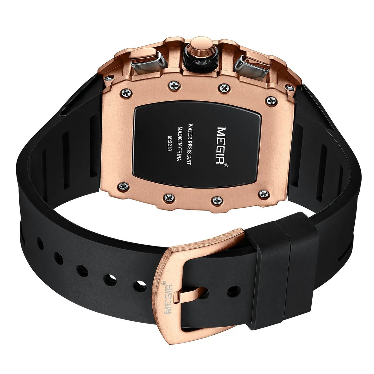 MEGIR Luxury Outdoor Sport Wristwatch for Men Silicone Waterproof Watches Quartz Military Watch Male Clock Chronograph 2218 by MEGIR WATCH GROUP
