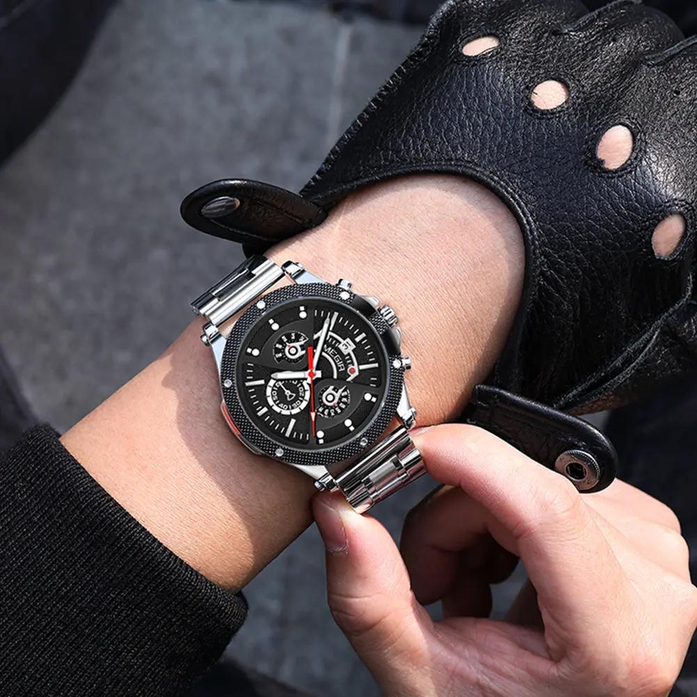 MEGIR Men's Business Watch Top Brand Luxury Quartz Wristwatch Fashion Waterproof Man Military Clock Calendar Reloj Hombre 2216 by MEGIR WATCH GROUP