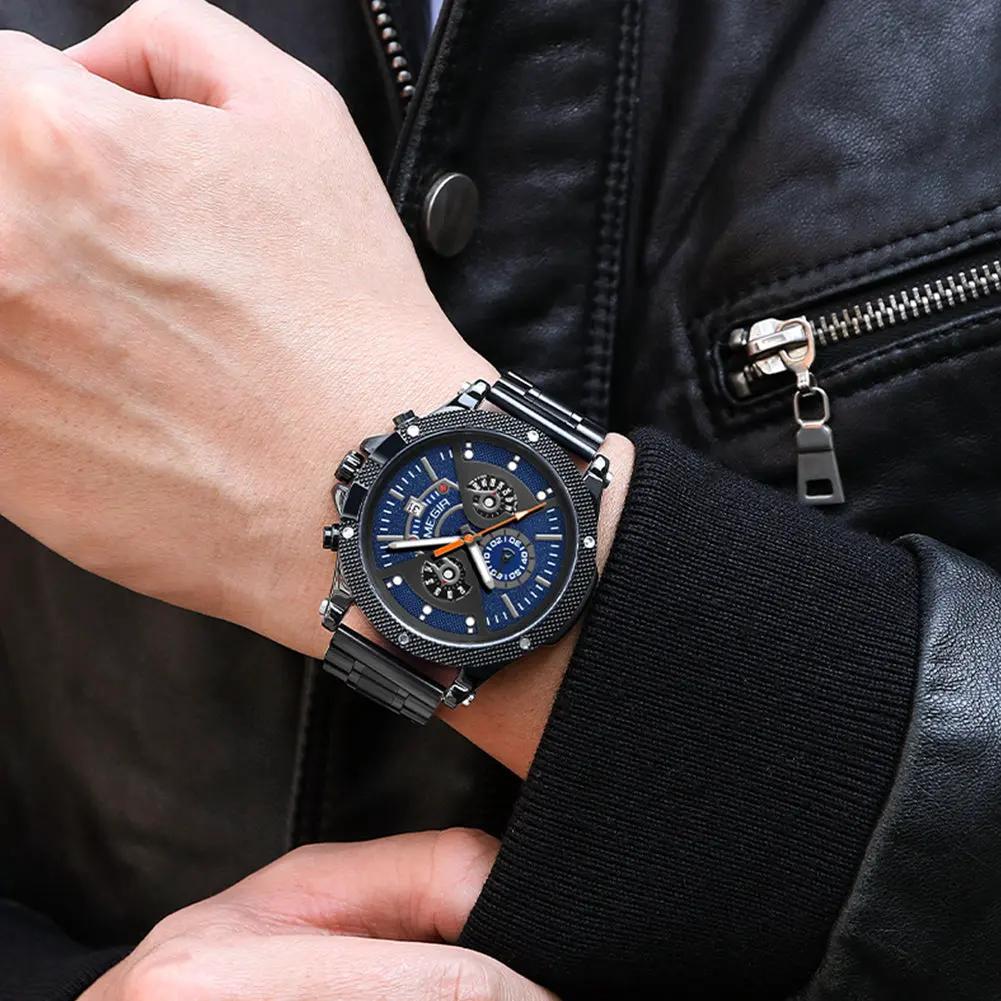 MEGIR Men's Business Watch Top Brand Luxury Quartz Wristwatch Fashion Waterproof Man Military Clock Calendar Reloj Hombre 2216 by MEGIR WATCH GROUP
