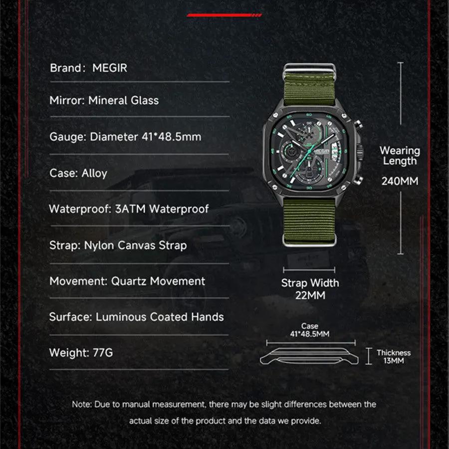 MEGIR Sports Military Watches for Men Luxury Business Casual Wristwatches Waterproof Date Clock Chronograph Reloj Hombre 2217 by MEGIR WATCH GROUP