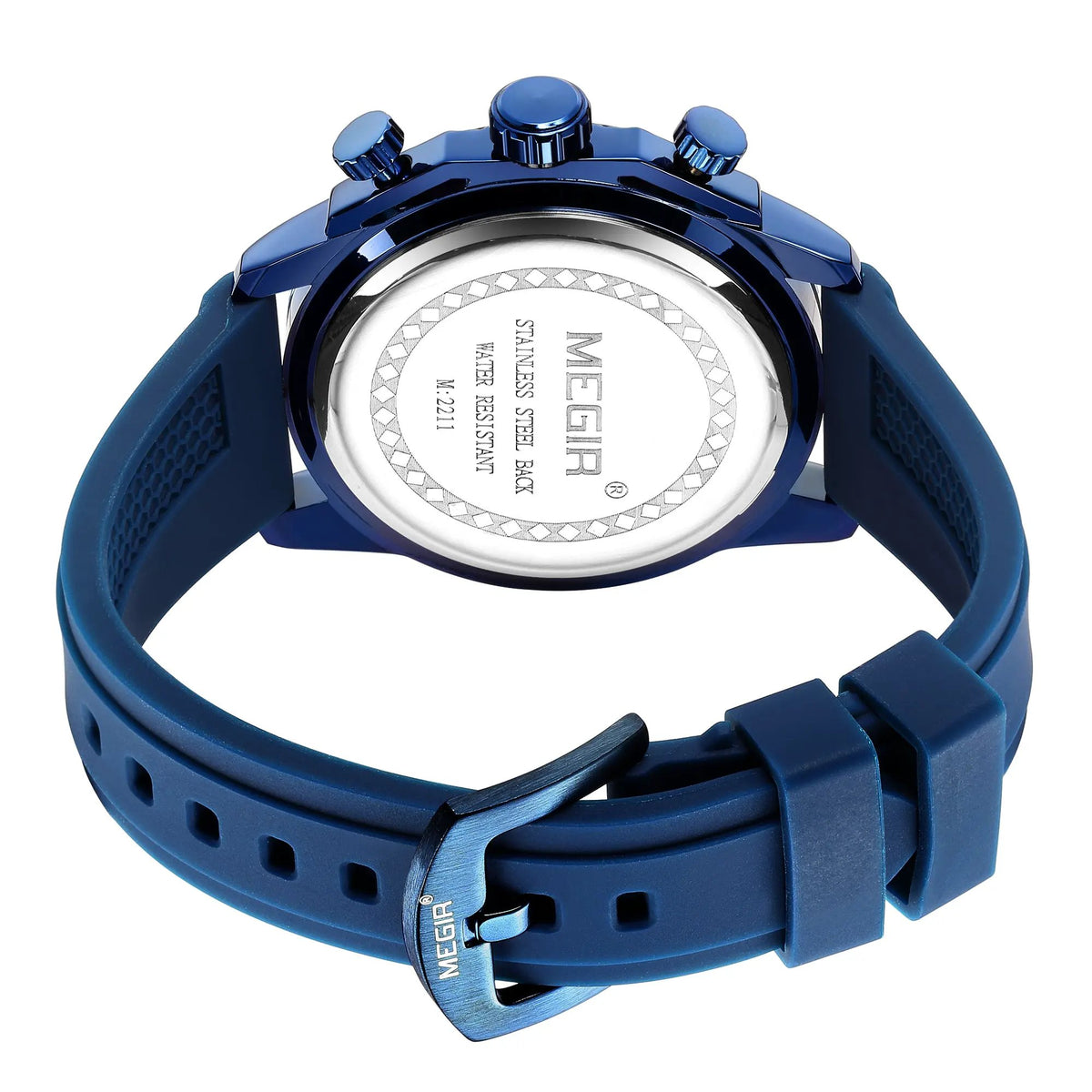 MEGIR Men's Watches Luxury Military Sport Wristwatches Waterproof Luminous Silicone Strap Quartz Chronograph Reloj Hombre 2211 by MEGIR WATCH GROUP