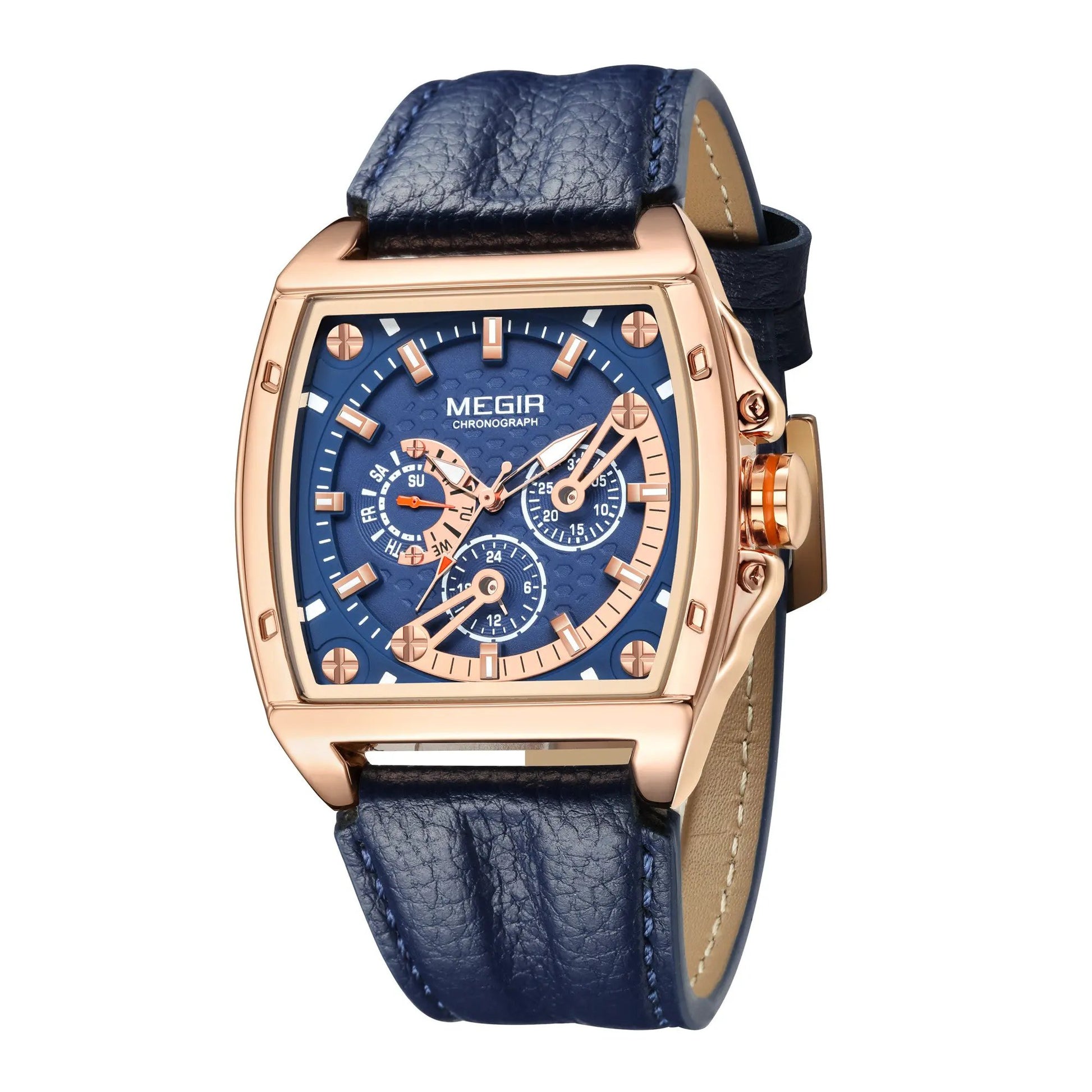 MEGIR Fashion Mens Watches Brand Luxury Waterproof Military WristWatch Leather Sport Quartz Date Weeds Clock Reloj Hombre 2204 by MEGIR WATCH GROUP