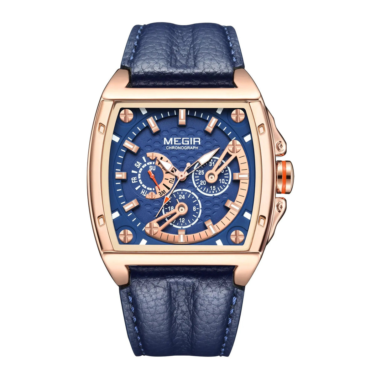 MEGIR Fashion Mens Watches Brand Luxury Waterproof Military WristWatch Leather Sport Quartz Date Weeds Clock Reloj Hombre 2204 by MEGIR WATCH GROUP