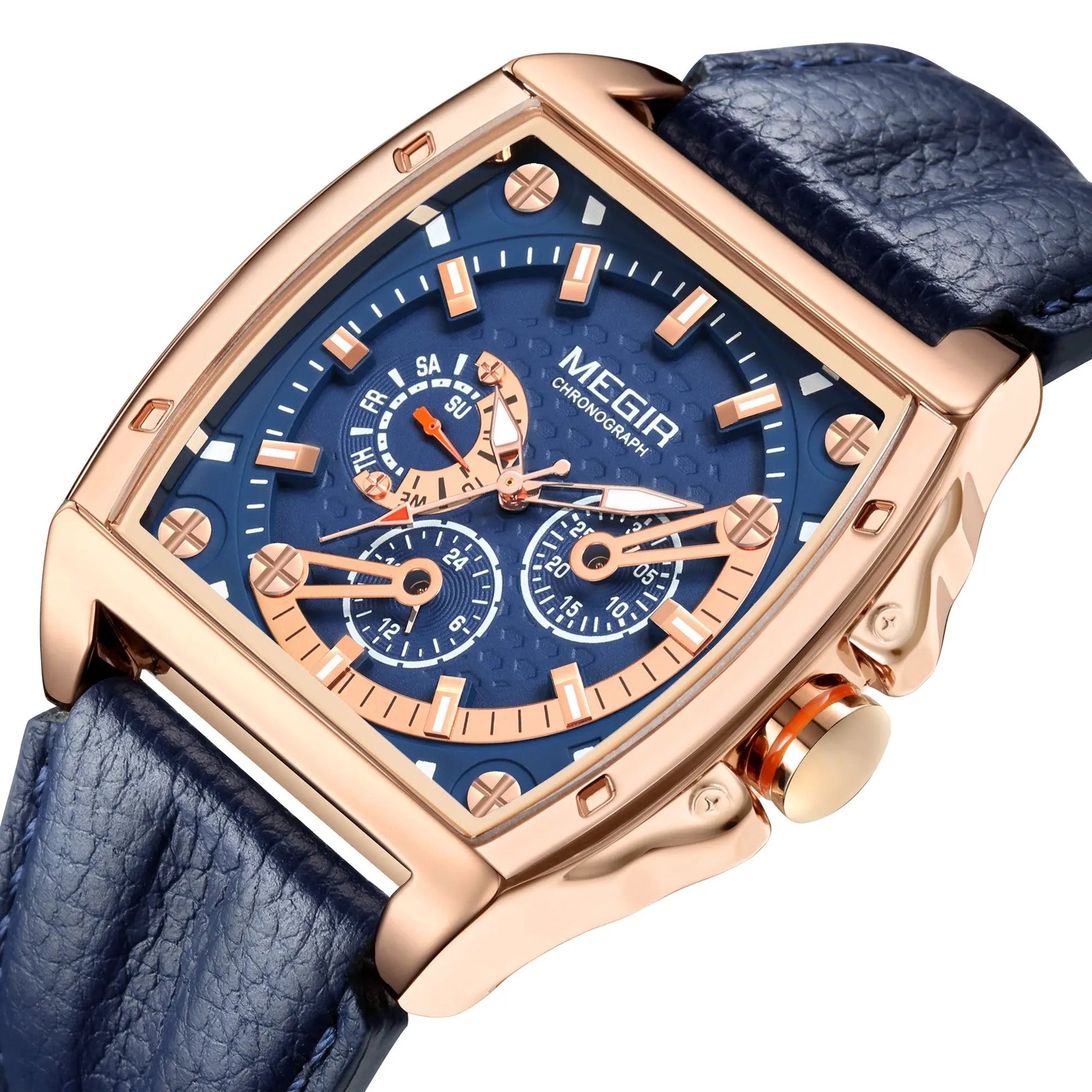 MEGIR Fashion Mens Watches Brand Luxury Waterproof Military WristWatch Leather Sport Quartz Date Weeds Clock Reloj Hombre 2204 by MEGIR WATCH GROUP