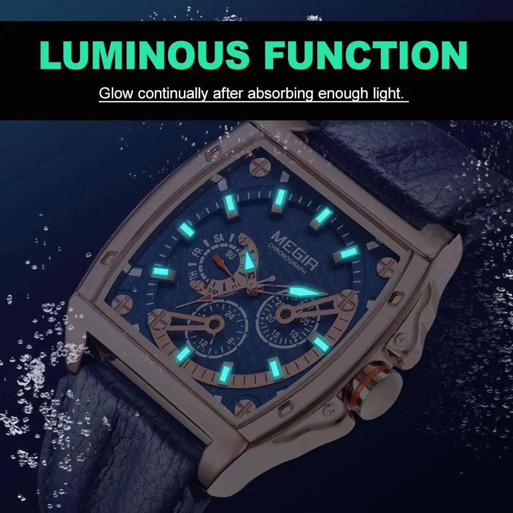 MEGIR Fashion Mens Watches Brand Luxury Waterproof Military WristWatch Leather Sport Quartz Date Weeds Clock Reloj Hombre 2204 by MEGIR WATCH GROUP