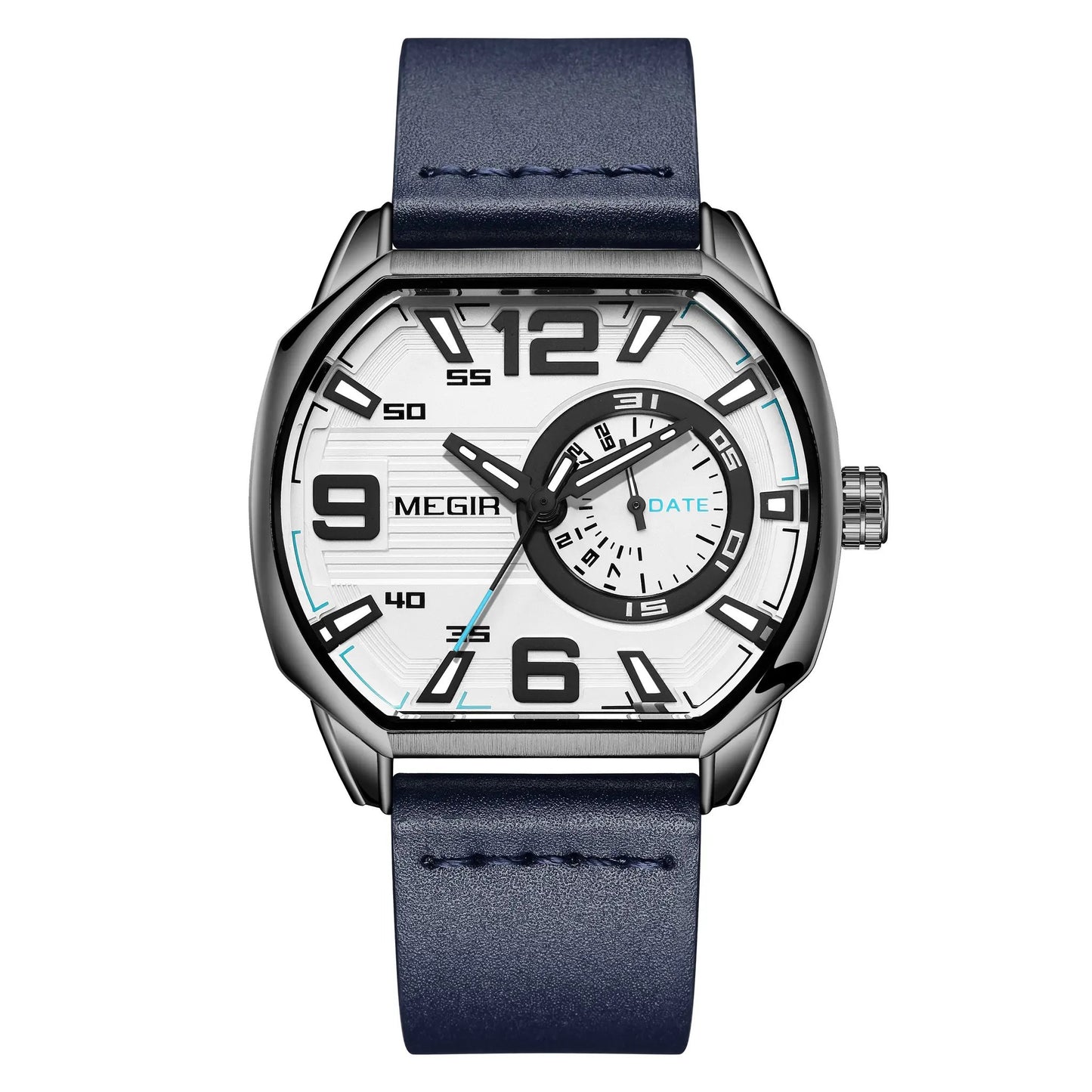 MEGIR Fashion Mens Watches Top Luxury Sport Military Watch Calendar Luminous Quartz Casual Man Wristwatch Clock Montre Homme 2201 by MEGIR WATCH GROUP