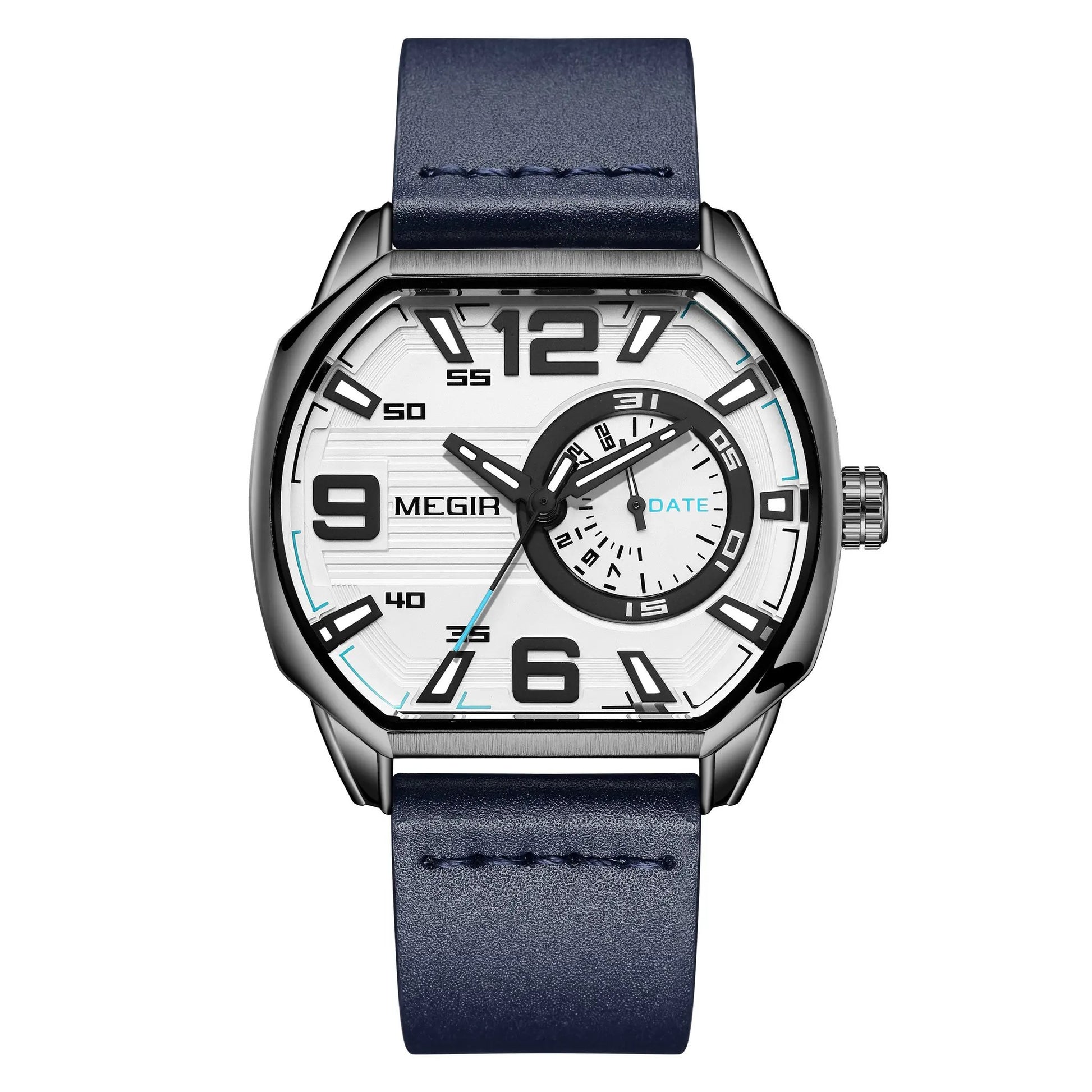 MEGIR Fashion Mens Watches Top Luxury Sport Military Watch Calendar Luminous Quartz Casual Man Wristwatch Clock Montre Homme 2201 by MEGIR WATCH GROUP