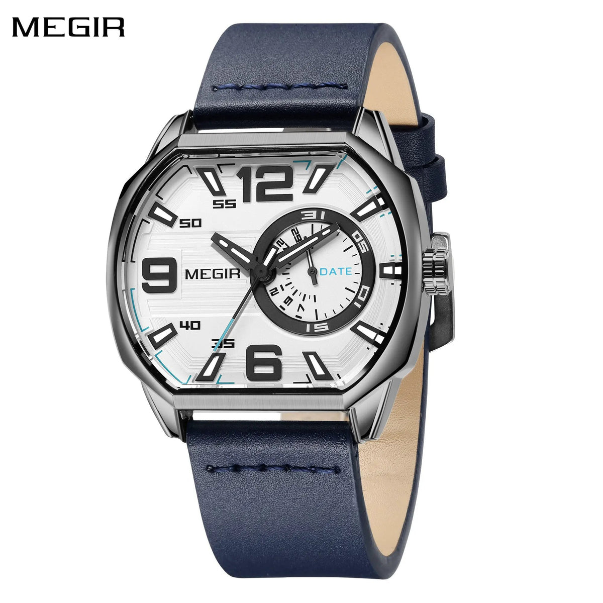 MEGIR Fashion Mens Watches Top Luxury Sport Military Watch Calendar Luminous Quartz Casual Man Wristwatch Clock Montre Homme 2201 by MEGIR WATCH GROUP