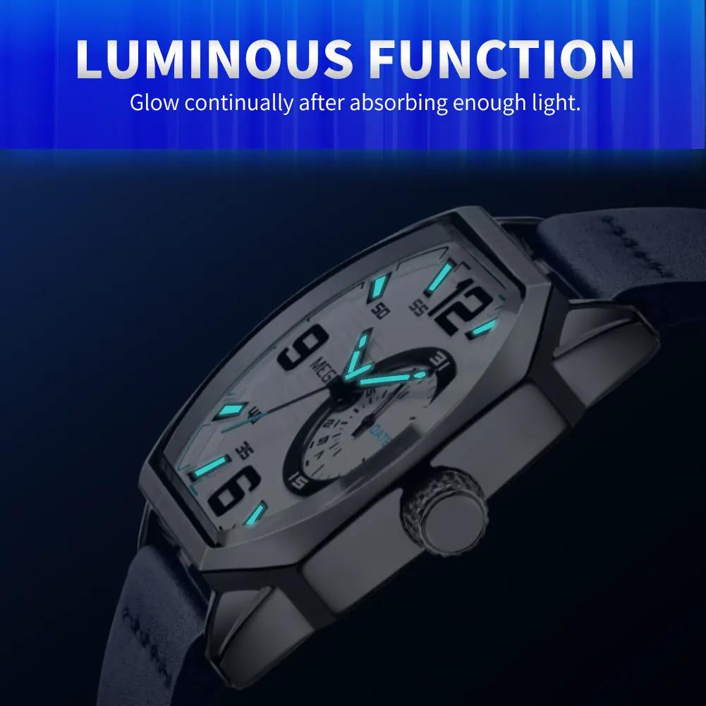 MEGIR Fashion Mens Watches Top Luxury Sport Military Watch Calendar Luminous Quartz Casual Man Wristwatch Clock Montre Homme 2201 by MEGIR WATCH GROUP