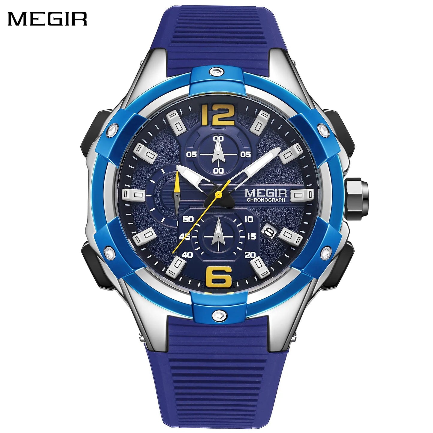 MEGIR Men's Chronograph Original Top Luxury Sports Military Watches for Men Date Luminous Wristwatches Clock Relogio Masculino 2161 by MEGIR WATCH GROUP