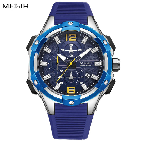 MEGIR Men's Chronograph Original Top Luxury Sports Military Watches for Men Date Luminous Wristwatches Clock Relogio Masculino 2161 by MEGIR WATCH GROUP