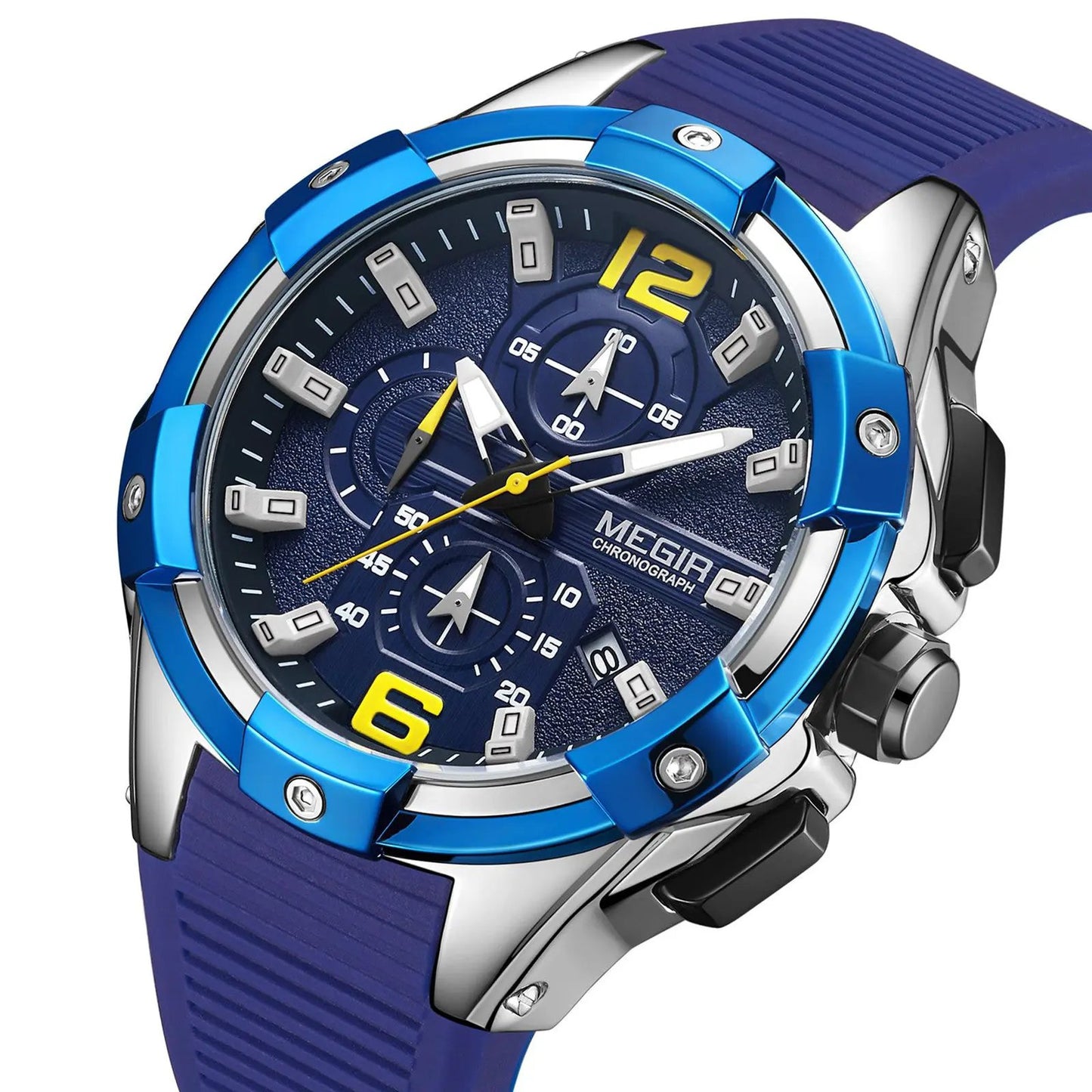 MEGIR Men's Chronograph Original Top Luxury Sports Military Watches for Men Date Luminous Wristwatches Clock Relogio Masculino 2161 by MEGIR WATCH GROUP