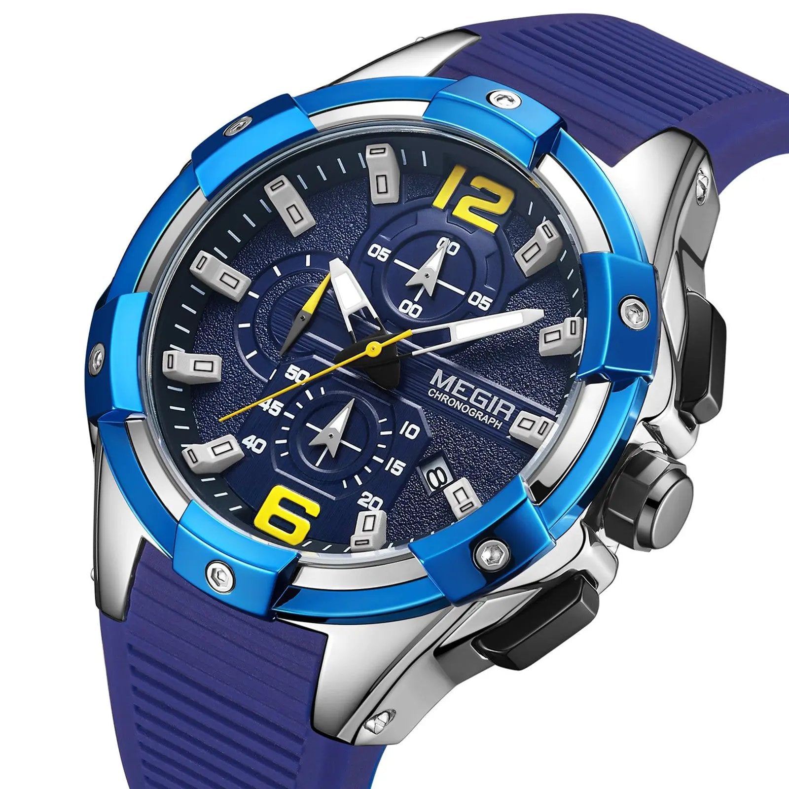 MEGIR Men's Chronograph Original Top Luxury Sports Military Watches for Men Date Luminous Wristwatches Clock Relogio Masculino 2161 by MEGIR WATCH GROUP