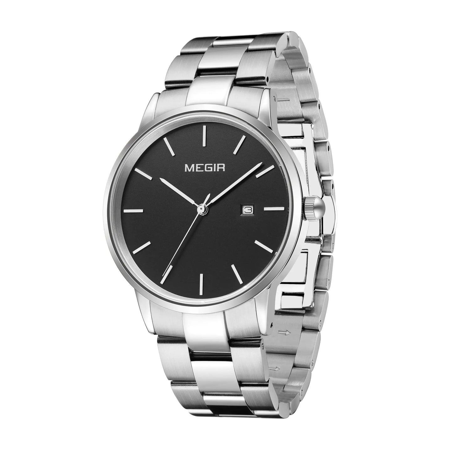 MEGIR Quartz Watch for Men Top Brand Luxury Steel Band Wristwatches Business Casual Date Clock Waterproof Relogio Masculino 2164 by MEGIR WATCH GROUP