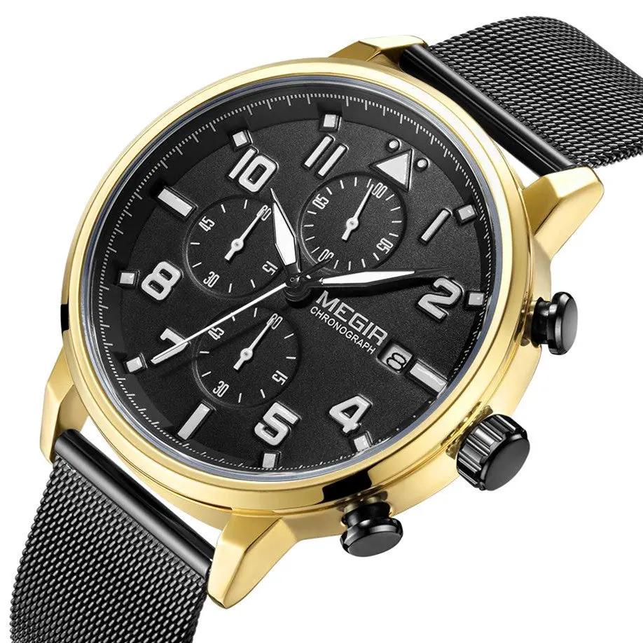 MEGIR Luxury Watches for Mens Casual Business Quartz Wrist Watch Calendar Date Man Clock Chronograph Relogio Masculino 2157 by MEGIR WATCH GROUP