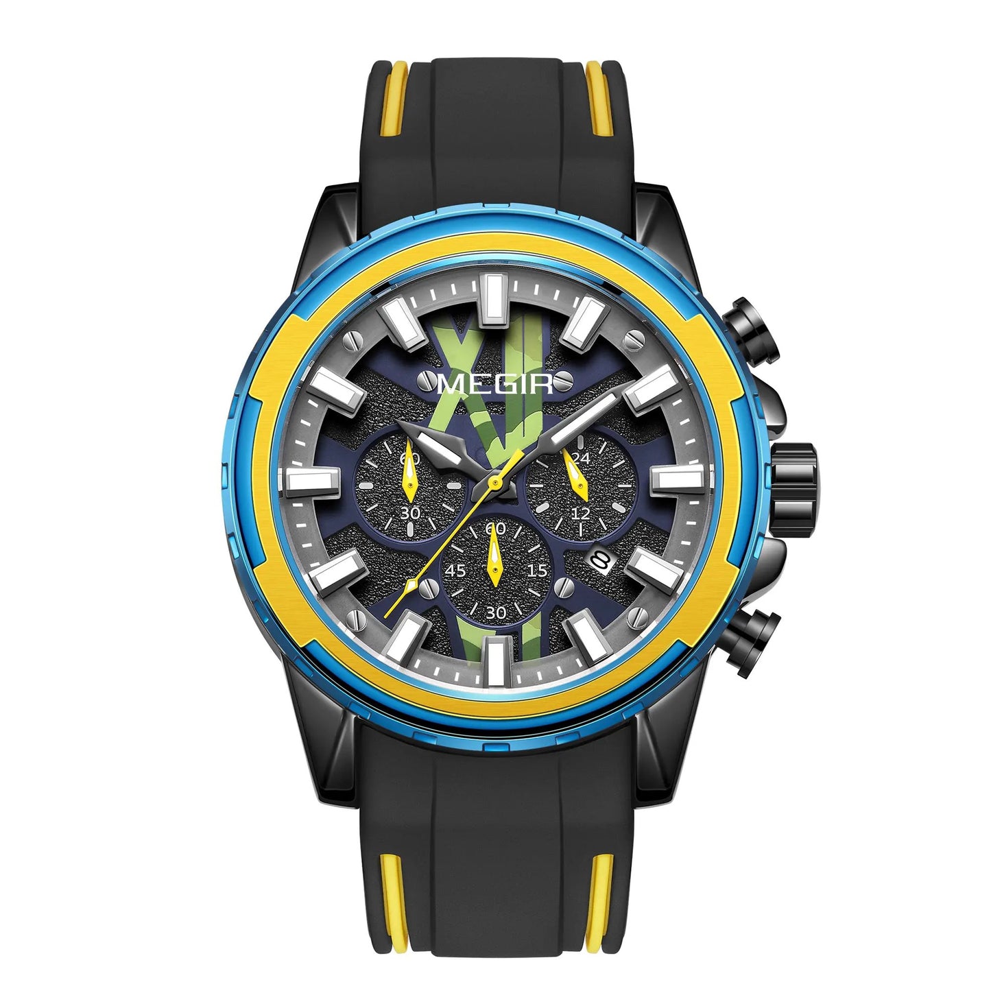 MEGIR New Sport Watch for Luxury Silicone Quartz Casual Wristwatch Waterproof Military Wrist Watch Man Clock Reloj Hombre 2133 by MEGIR WATCH GROUP