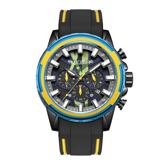 MEGIR New Sport Watch for Luxury Silicone Quartz Casual Wristwatch Waterproof Military Wrist Watch Man Clock Reloj Hombre 2133 by MEGIR WATCH GROUP