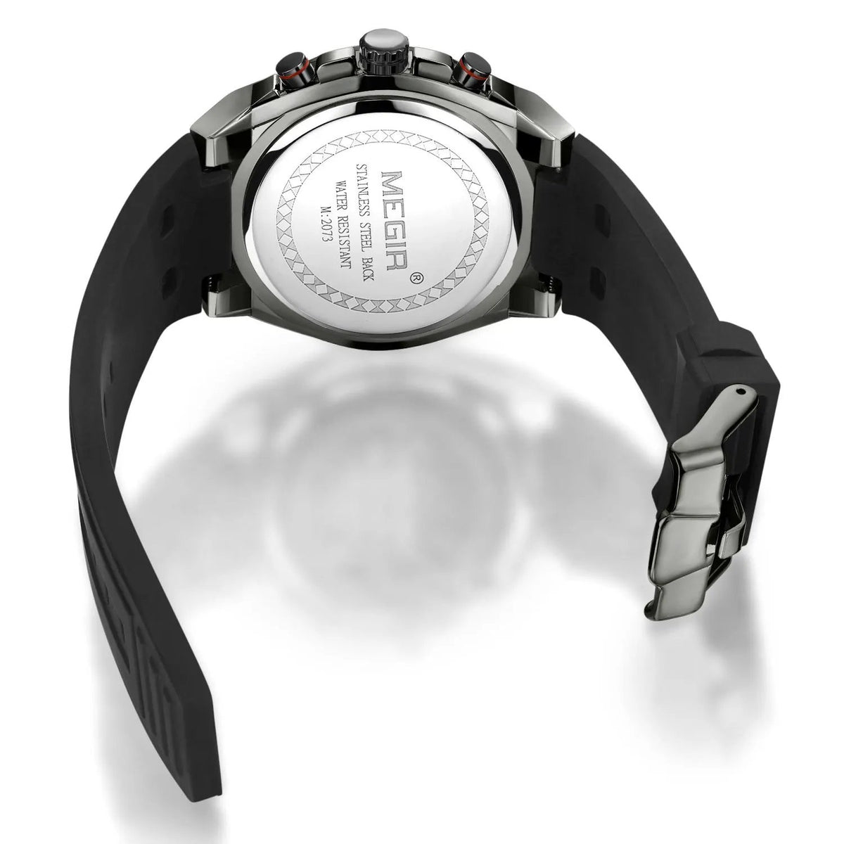 MEGIR Mens Watches Silicone Quartz Wrist Watch Chronograph Fashion Sport Business Wristwatch Luminous Male Clock Montre Homme 2073 by MEGIR WATCH GROUP