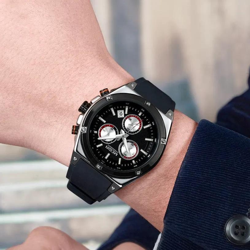 MEGIR Mens Watches Silicone Quartz Wrist Watch Chronograph Fashion Sport Business Wristwatch Luminous Male Clock Montre Homme 2073 by MEGIR WATCH GROUP