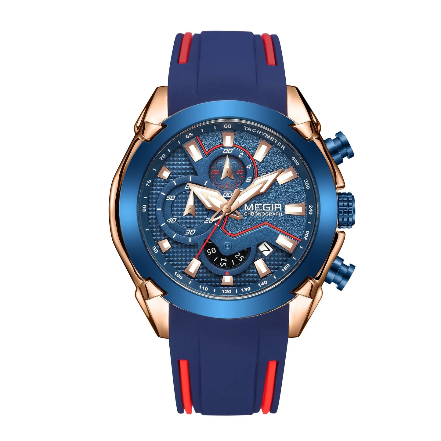 MEGIR Fashion Men's Watches Silicone Military Sport Watch Waterproof Date Chronograph Clock Wristwatch Relogio Masculino 2065 by MEGIR WATCH GROUP