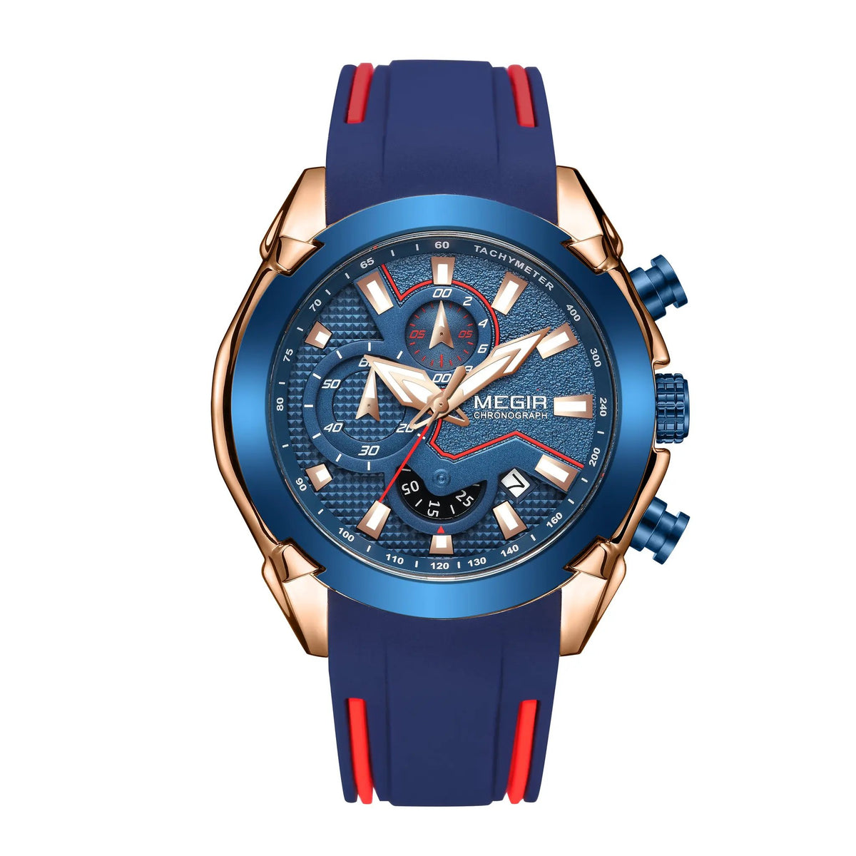 MEGIR Fashion Men's Watches Silicone Military Sport Watch Waterproof Date Chronograph Clock Wristwatch Relogio Masculino 2065 by MEGIR WATCH GROUP