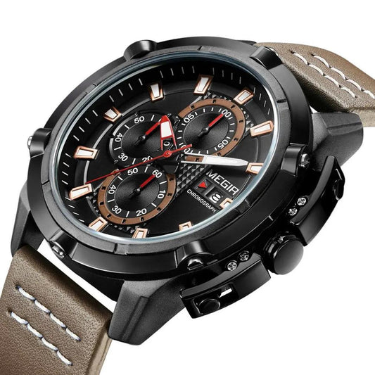 MEGIR Luxury Men's Watch Chronograph Fashion Sport Military Watches Waterproof Male Quartz Wristwatch Clock Montre Homme 2062 by MEGIR WATCH GROUP