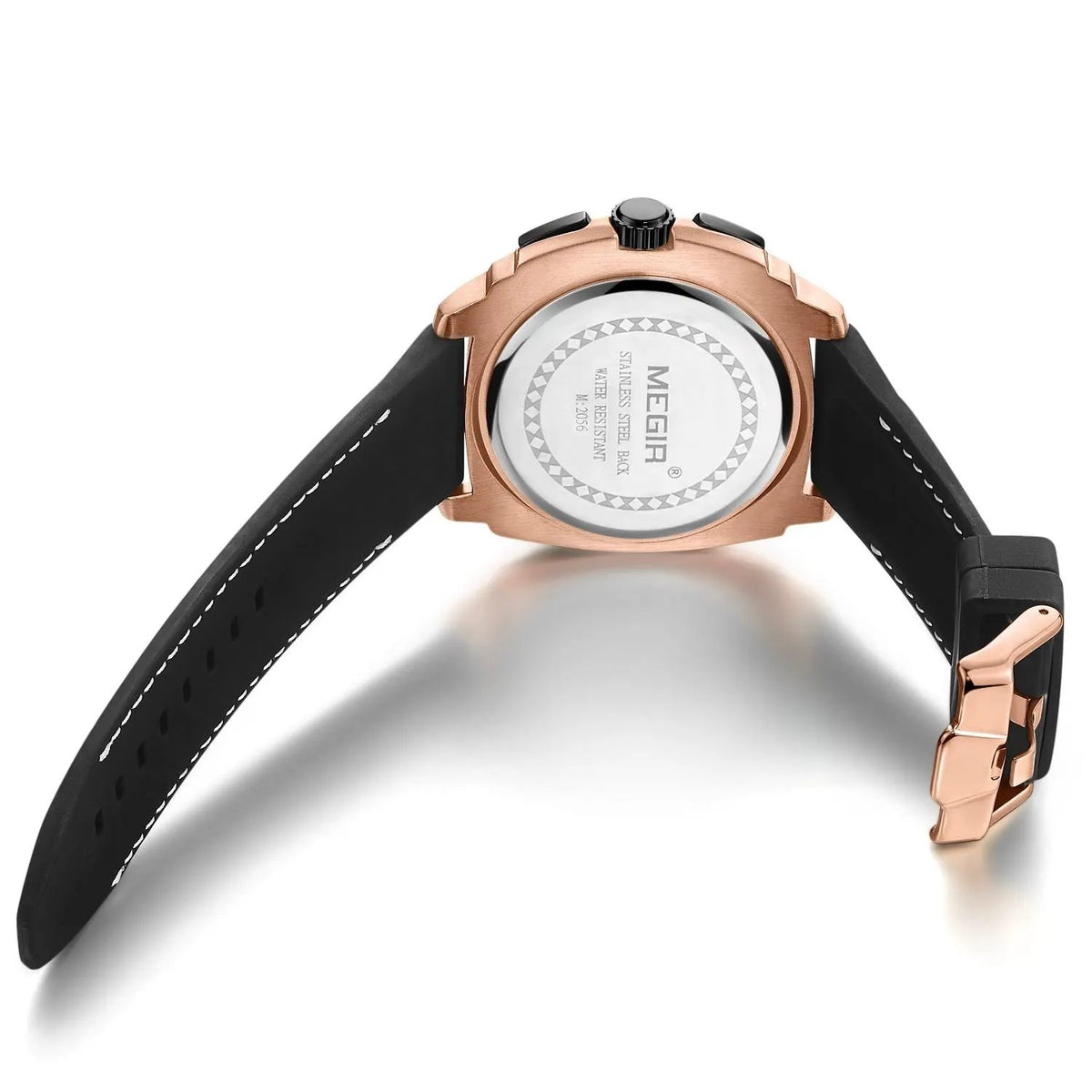 MEGIR Chronograph Men Sport Watches Fashion Silicone Strap Military Quartz Wristwatch Clock Relogio Masculino 2056 by MEGIR WATCH GROUP