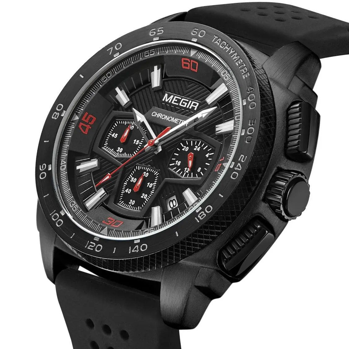 MEGIR Chronograph Men Sport Watches Fashion Silicone Strap Military Quartz Wristwatch Clock Relogio Masculino 2056 by MEGIR WATCH GROUP