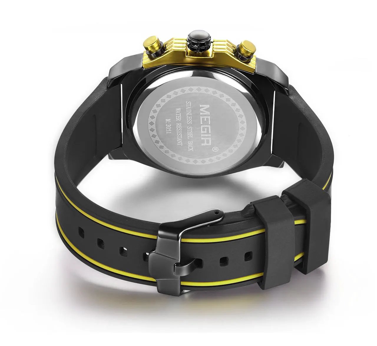 MEGIR Chronograph Sports Watch Men Silicone Military Watches Waterproof Date Clock Fashion Quartz Wristwatches Reloj Hombre 2051 by MEGIR WATCH GROUP