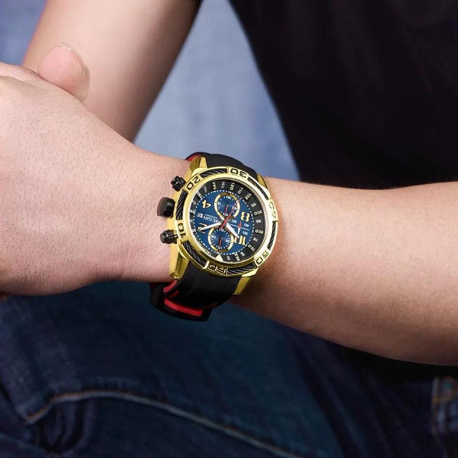 MEGIR Fashion Sports Watches for Men Luxury Quartz Casual Wristwatch Silicone Strap Man Chronograph Clock Relogio Masculino 2045 by MEGIR WATCH GROUP