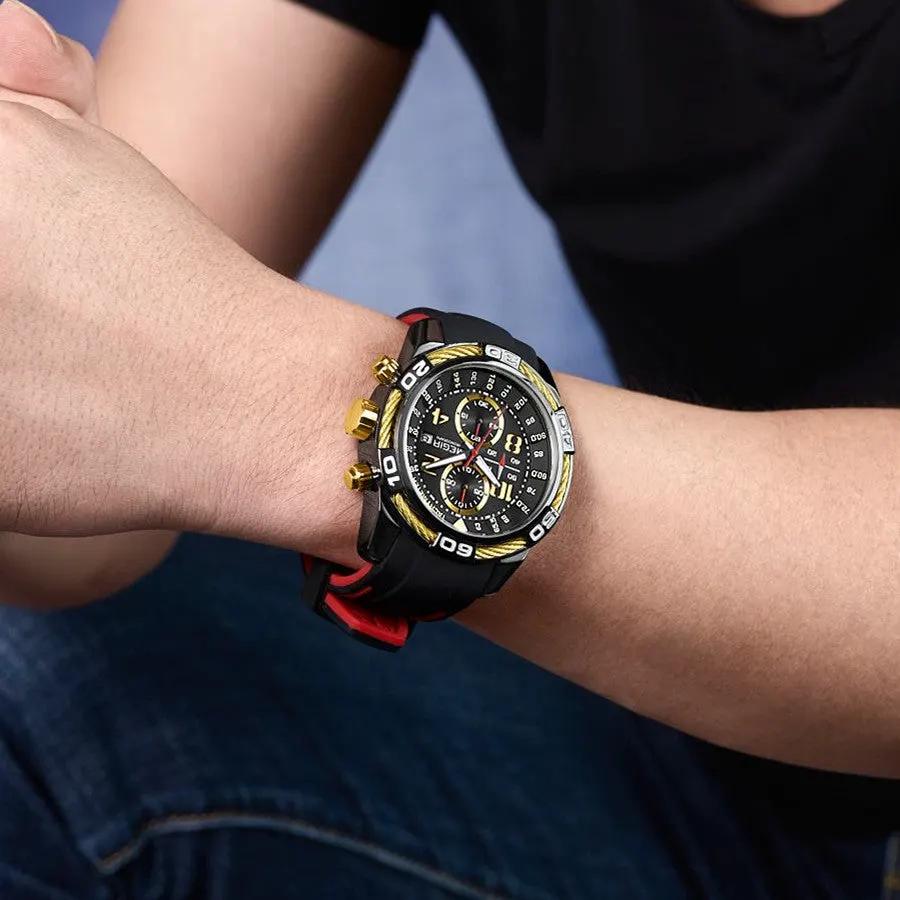 MEGIR Fashion Sports Watches for Men Luxury Quartz Casual Wristwatch Silicone Strap Man Chronograph Clock Relogio Masculino 2045 by MEGIR WATCH GROUP