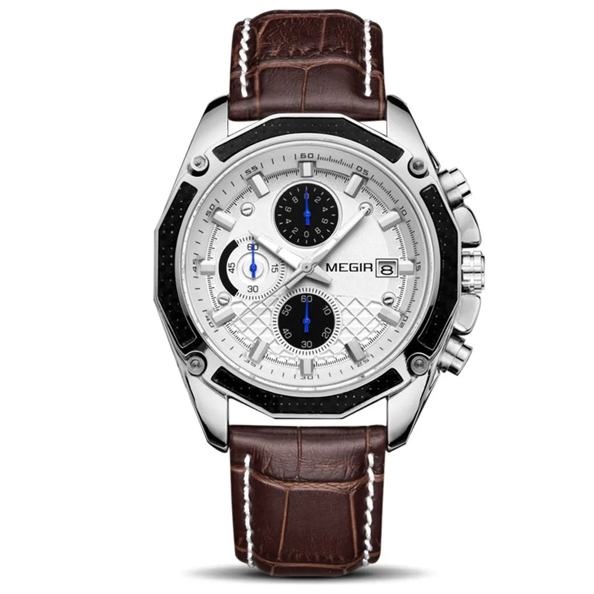MEGIR Men's Watch Brand Luxury Casual Sport Watches Quartz Chronograph Leather Strap Waterproof Wristwatch Calendar Male Clock 2015 by MEGIR WATCH GROUP