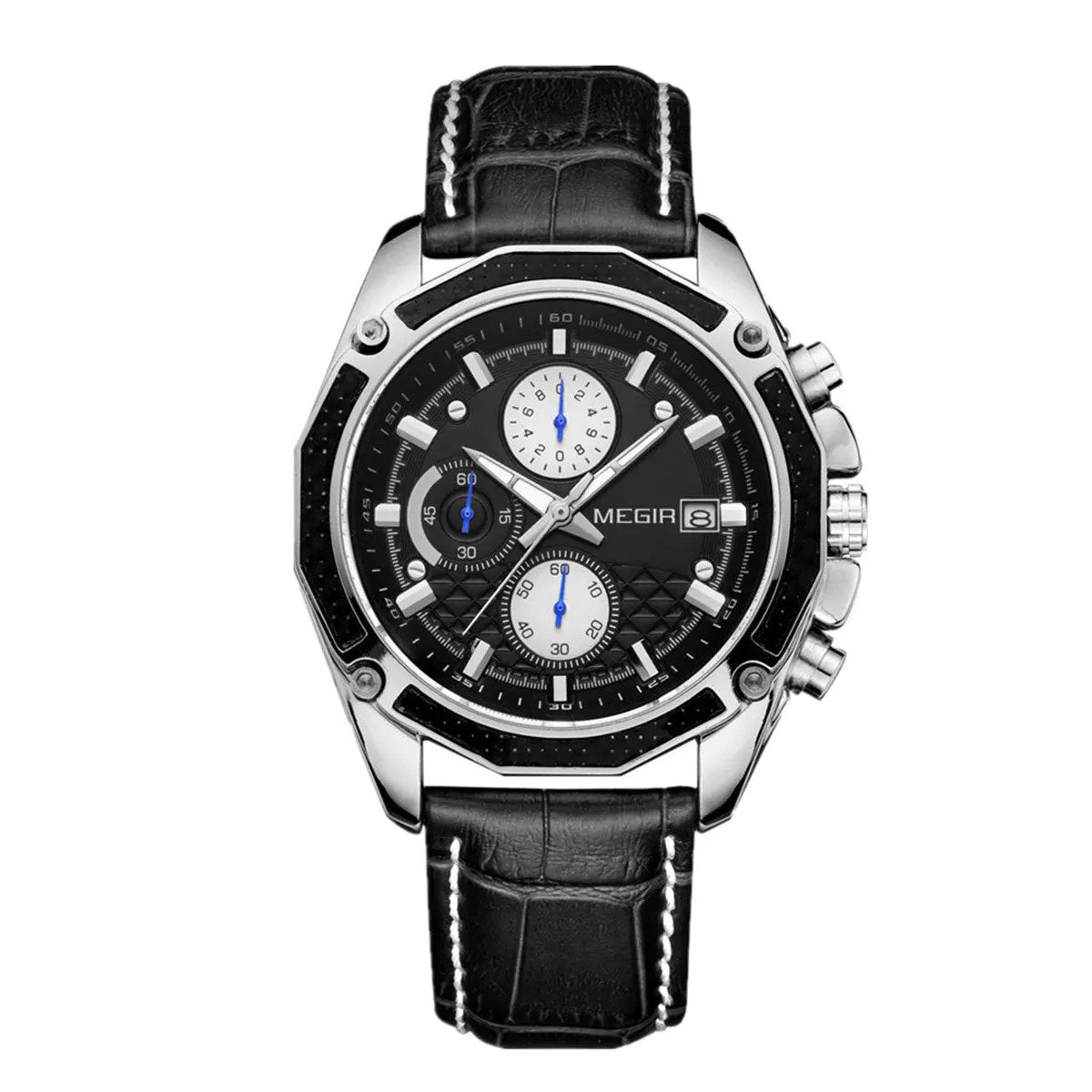 MEGIR Men's Watch Brand Luxury Casual Sport Watches Quartz Chronograph Leather Strap Waterproof Wristwatch Calendar Male Clock 2015 by MEGIR WATCH GROUP