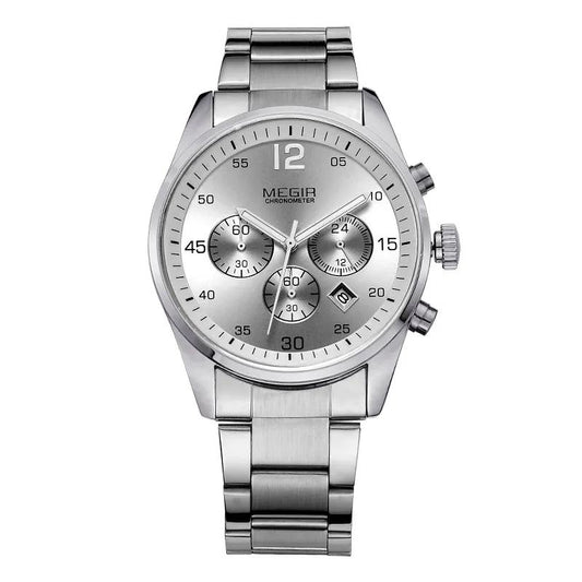 MEGIR Fashion Men Watches Stainless Steel Strap Business Wristwatch Waterproof Date Quartz Man Clock Relogio Masculino 2010 by MEGIR WATCH GROUP