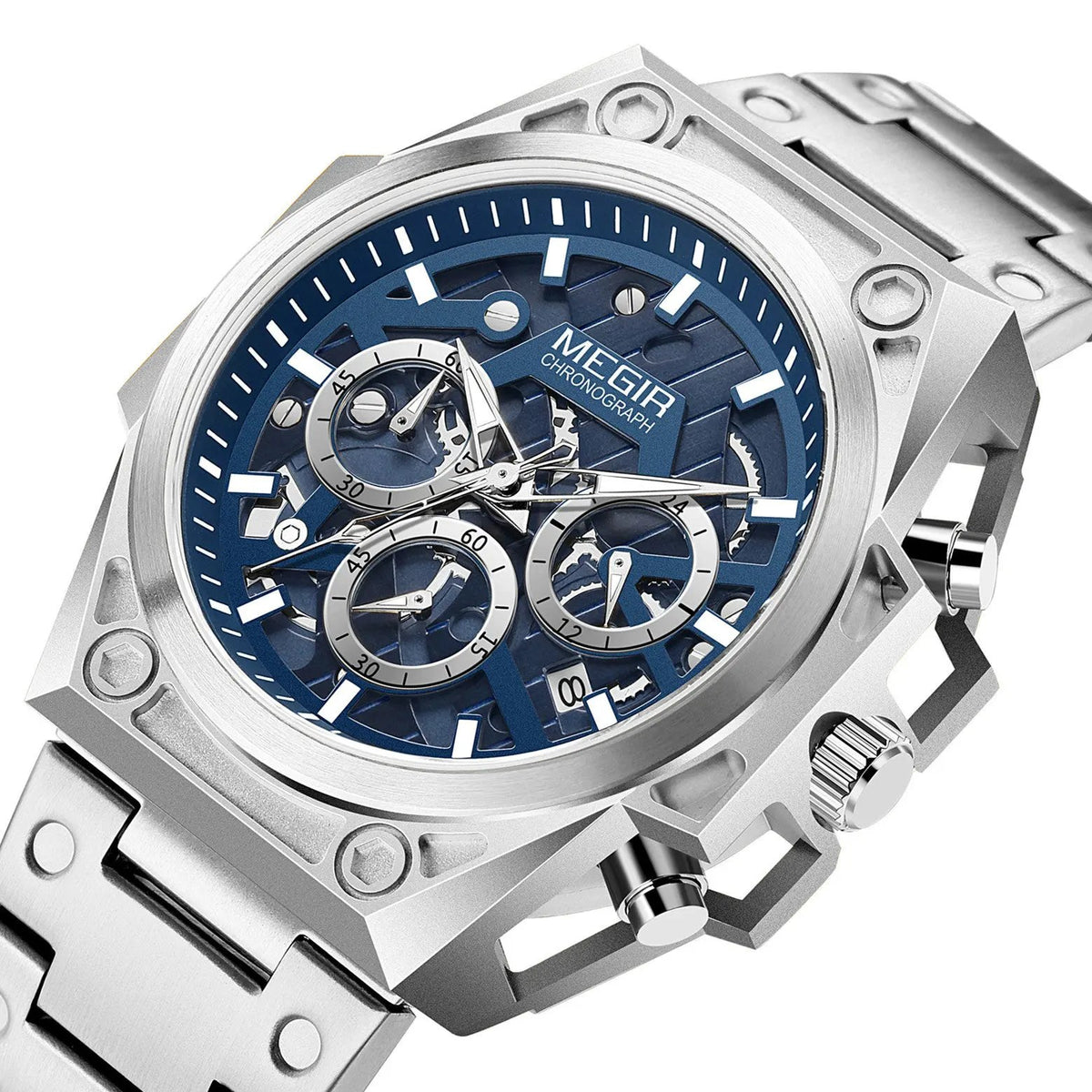 MEGIR Men's Watches Waterproof Sports Wristwatches Quartz Military Chronograph Luminous Male Clock Calendar Relogio Masculino 4220 by MEGIR WATCH GROUP