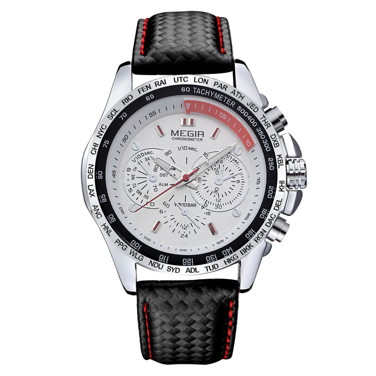 MEGIR Fashion Watches for Men Multifunction Sports Wristwatch Waterproof Quartz Watch Clock Leather Strap Relogio Masculino 1010 by MEGIR WATCH GROUP