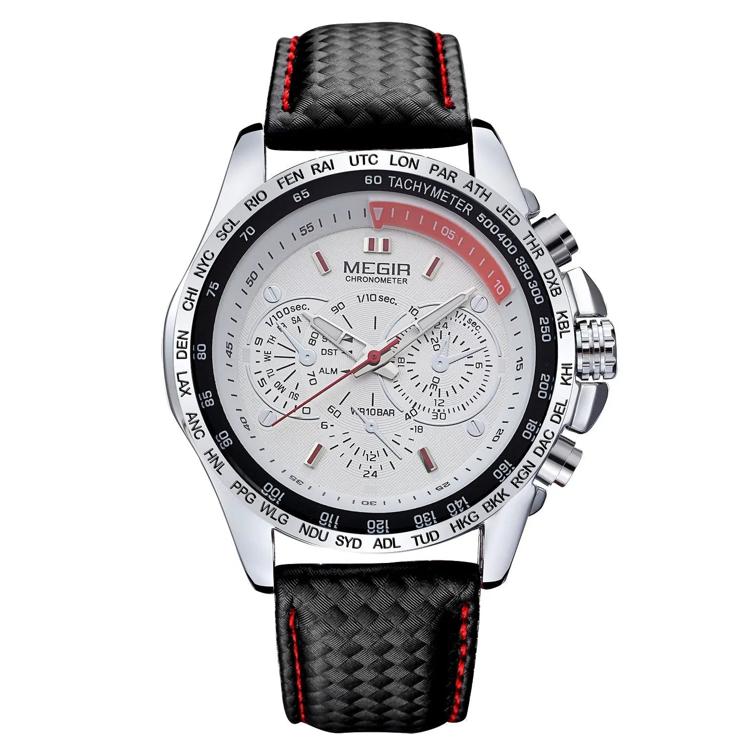 MEGIR Fashion Watches for Men Multifunction Sports Wristwatch Waterproof Quartz Watch Clock Leather Strap Relogio Masculino 1010 by MEGIR WATCH GROUP
