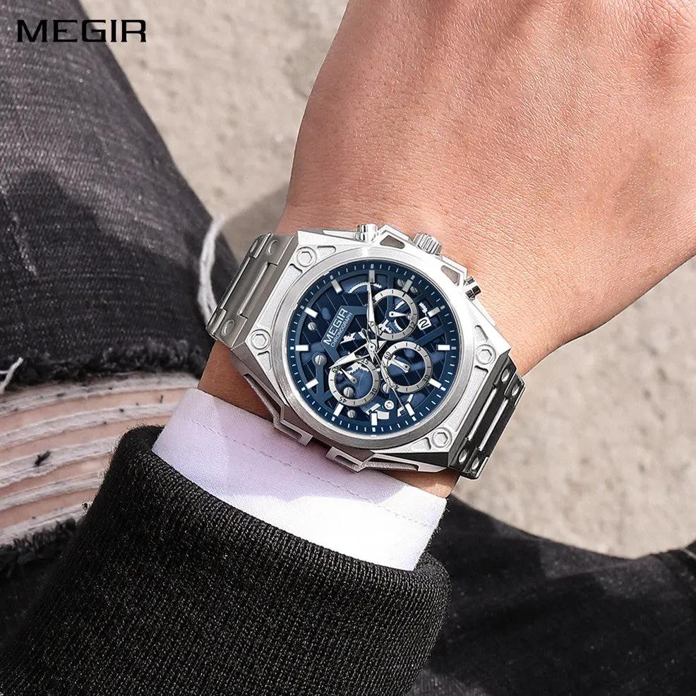 MEGIR Men's Watches Waterproof Sports Wristwatches Quartz Military Chronograph Luminous Male Clock Calendar Relogio Masculino 4220 by MEGIR WATCH GROUP
