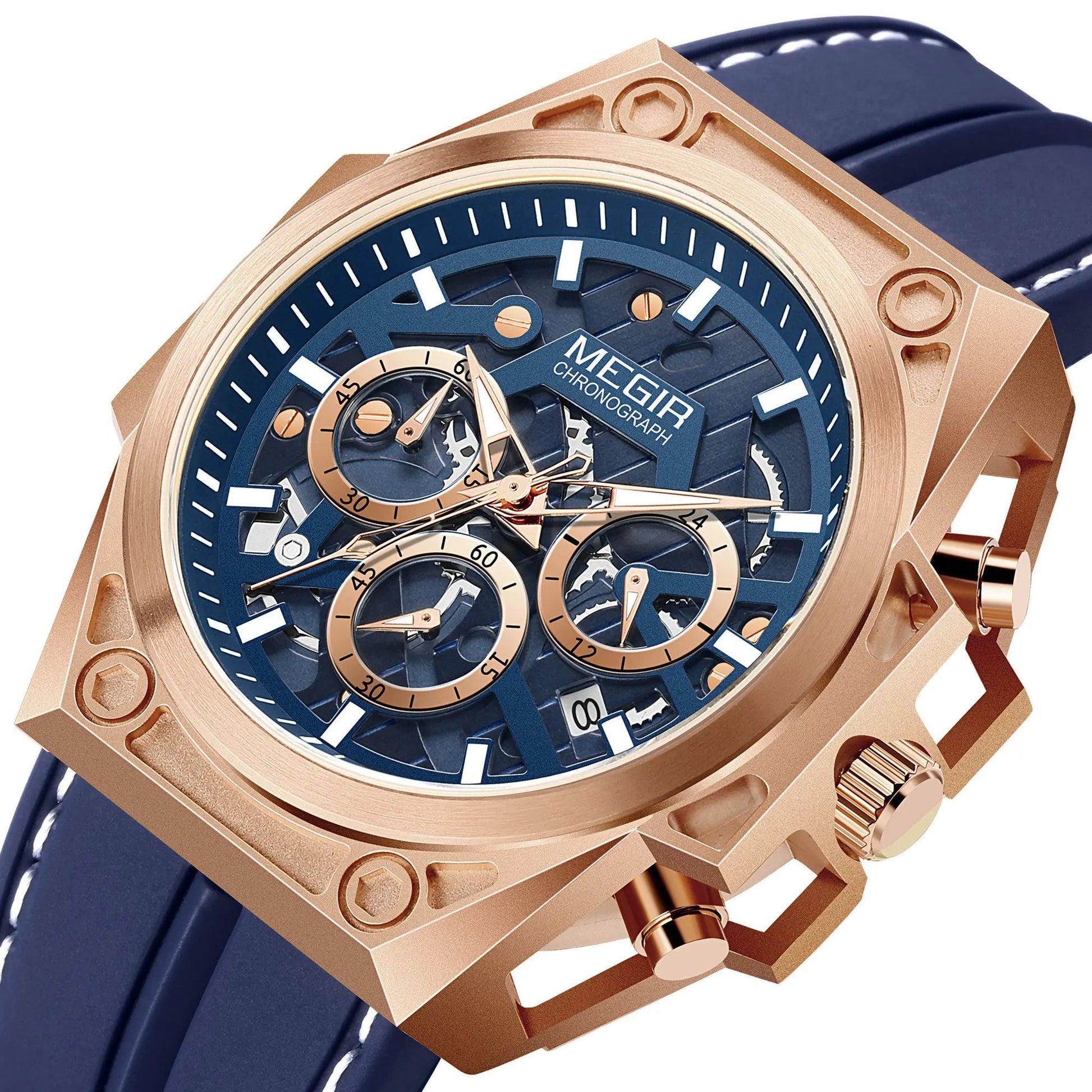MEGIR Men's Watches Waterproof Sports Wristwatches Quartz Military Chronograph Luminous Male Clock Calendar Relogio Masculino 4220 by MEGIR WATCH GROUP