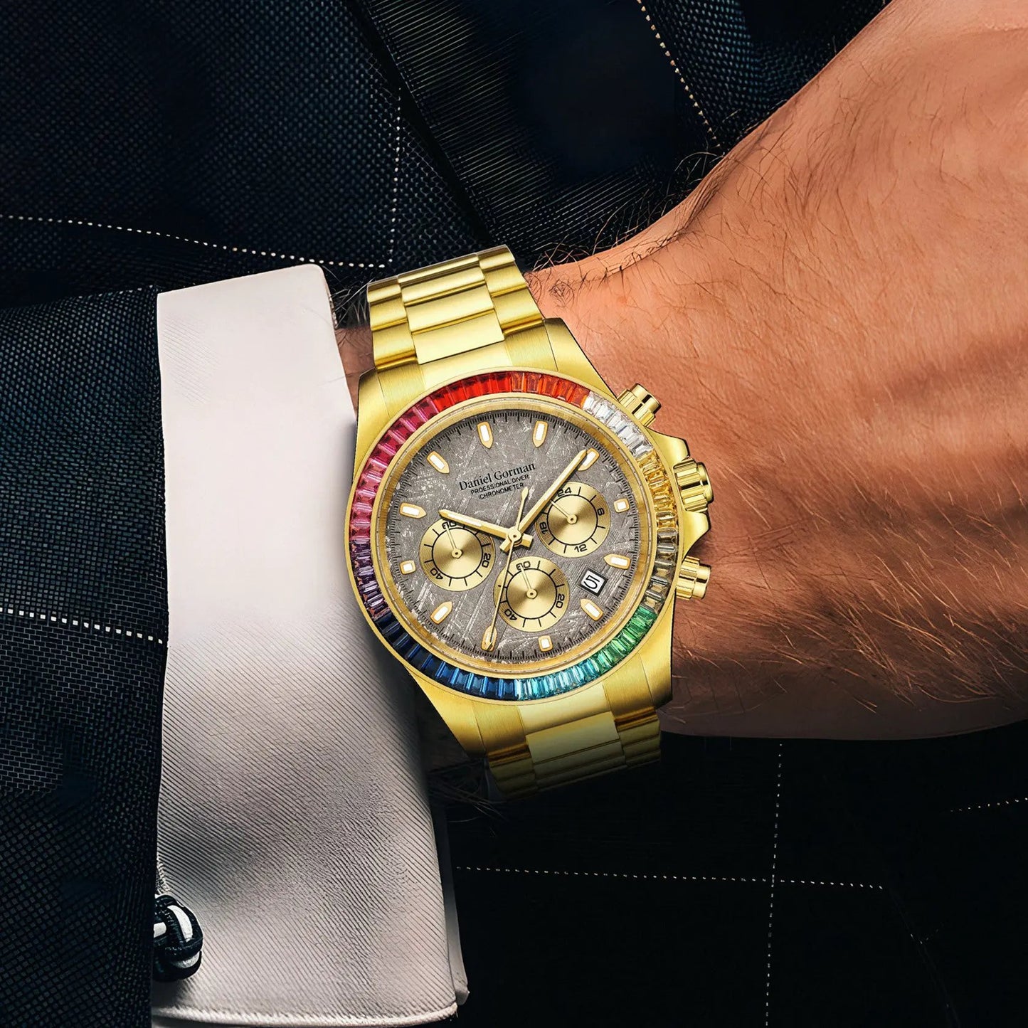 MEGIR Mens Watches Top Brand Luxury Business Wristwatches Stainless Steel Waterproof Date Quartz Chronograph Reloj Hombre 8410 by MEGIR WATCH GROUP