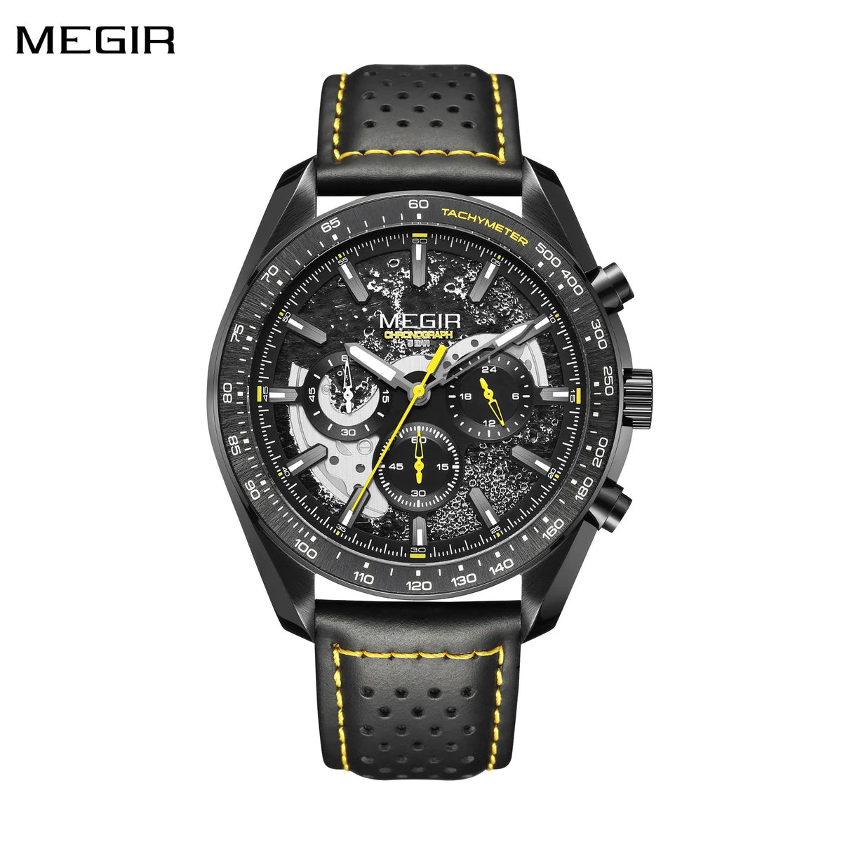 MEGIR Luxury Men's Business Casual Watches Leather Waterproof Quartz Chronograph Male Clock Wristwatch Relogio Masculino 8408 by MEGIR WATCH GROUP