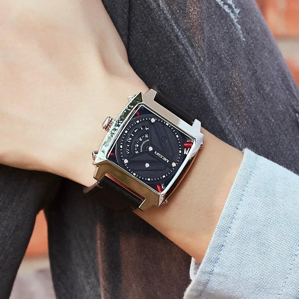 MEGIR Watches for Men Leather Strap Automatic Mechanical Watch Waterproof Business Casual Wristwatch Date Clock Montre Homme 62071 by MEGIR WATCH GROUP