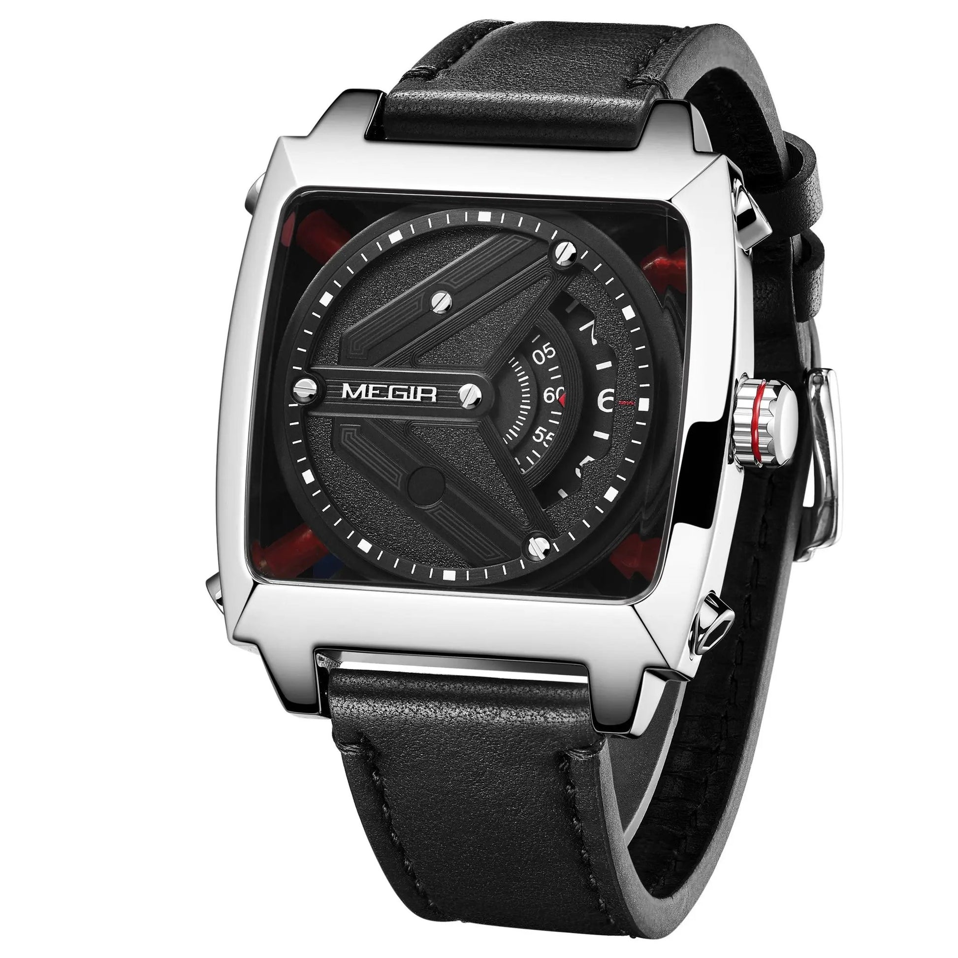 MEGIR Watches for Men Leather Strap Automatic Mechanical Watch Waterproof Business Casual Wristwatch Date Clock Montre Homme 62071 by MEGIR WATCH GROUP