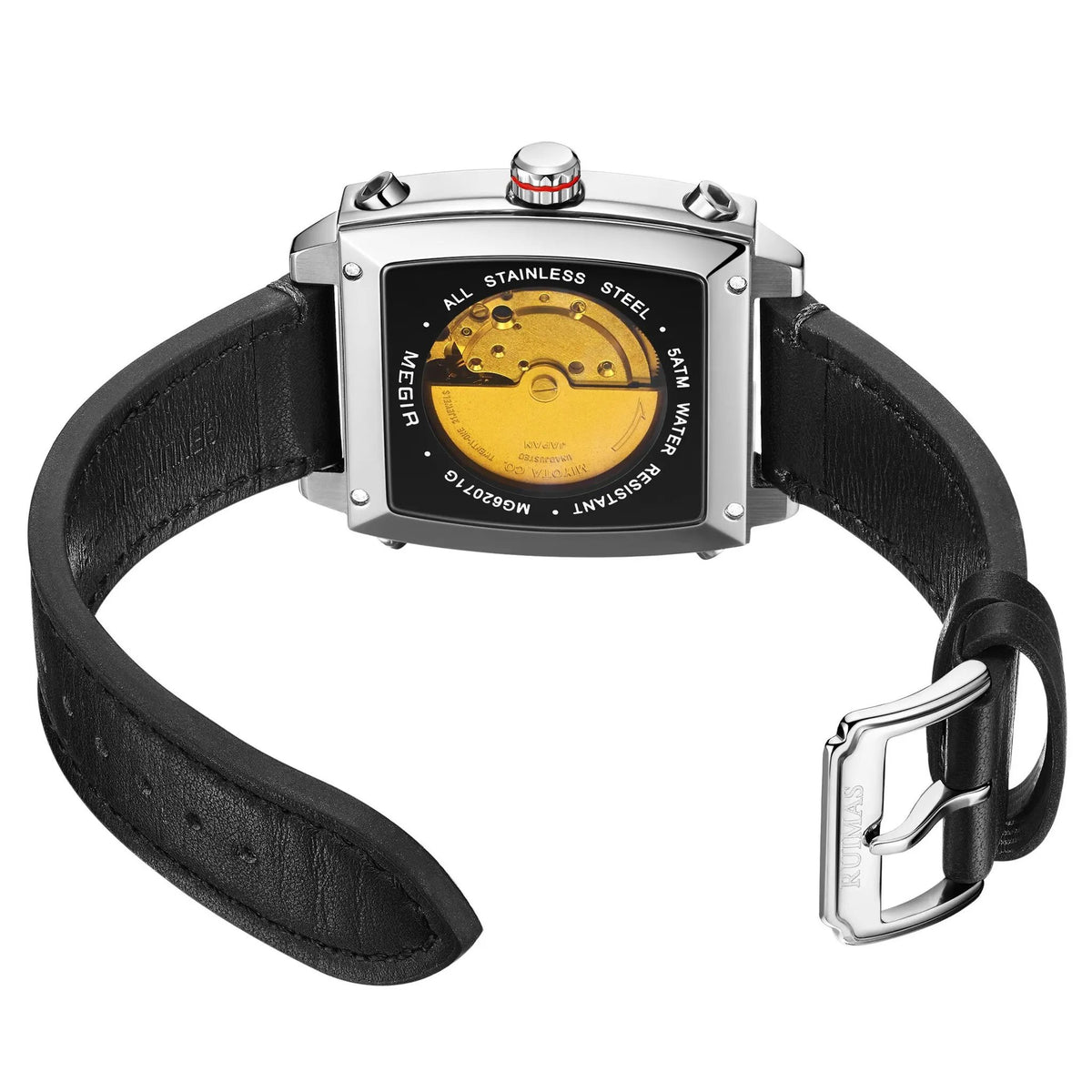 MEGIR Watches for Men Leather Strap Automatic Mechanical Watch Waterproof Business Casual Wristwatch Date Clock Montre Homme 62071 by MEGIR WATCH GROUP